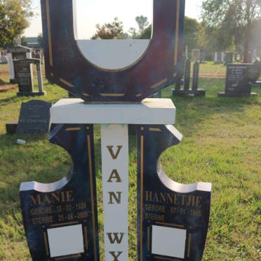 WYK Manie, van 1939-2009 &amp; Hannetjie 1945-