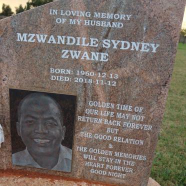 ZWANE Mzwandile Sydney 1960-2018