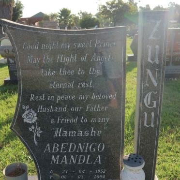 ZUNGU Abednigo Mandla 1952-2004