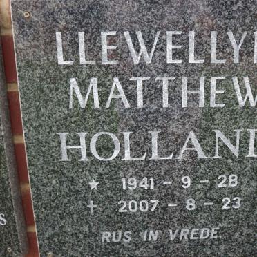 HOLLAND Llewellyn Matthew 1941-2007