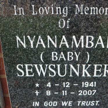 SEWSUNKER Nyanambal 1941-2007