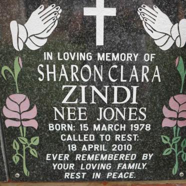 ZINDI Sharon Clara nee JONES 1978-2010