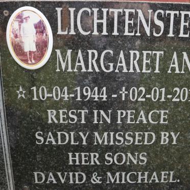 LICHTENSTEIN Margaret Ann 1944-2012