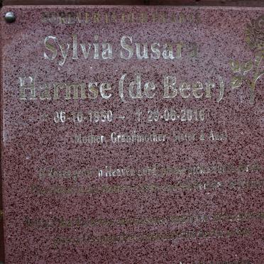 HARMSE Sylvia Susara nee DE BEER 1950-2016