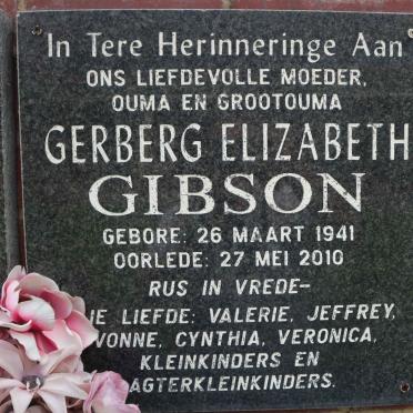 GIBSON Gerberg Elizabeth 1941-2010