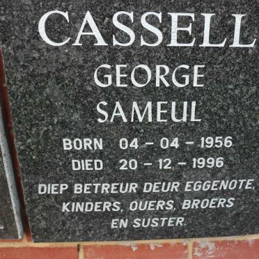 CASSELL  George Sameul 1956-1996