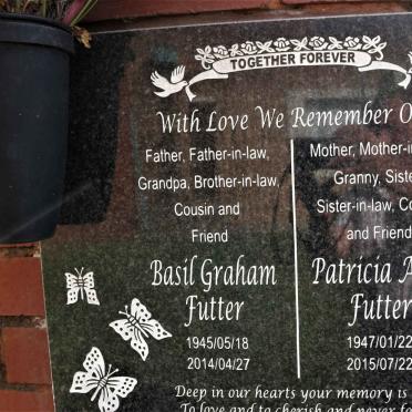 FUTTER Basil Graham 1945-2014 &amp; Patricia Alice 1947-2015