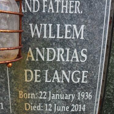 LANGE Willem Andrias, de 1936-2014 &amp; Elizabeth Margaretha 1940-2011