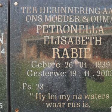 RABIE Petronella Elisabeth 1939-2003