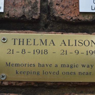 ALISON Thelma 1918-1998