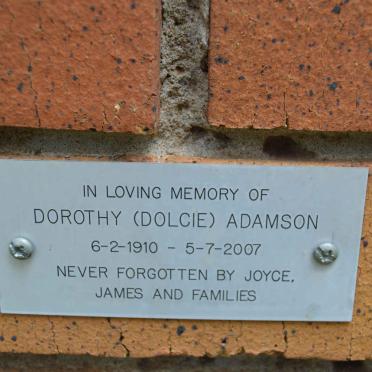 ADAMSON Dorothy 1910-2007