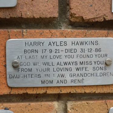HAWKINS Harry Ayles 1921-1986