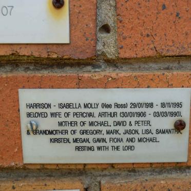 HARRISON Percival Arthur 1906-1990 &amp; Isabella Molly ROSS 1918-1995