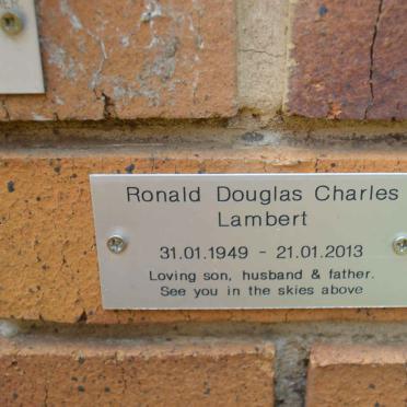 LAMBERT Ronald Douglas Charles 1949-2013