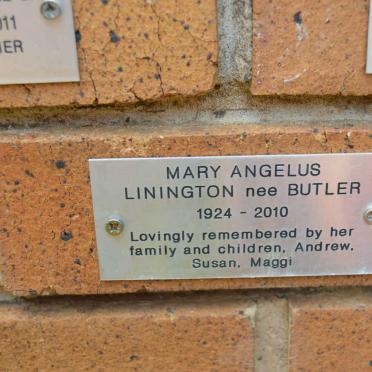 LININGTON Mary Angelus nee BUTLER 1924-2010