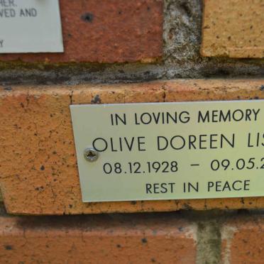 LISTER Olive Doreen 1928-2012