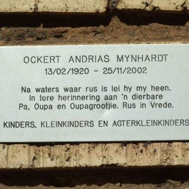 MYNHARDT Ockert Andrias 1920-2002