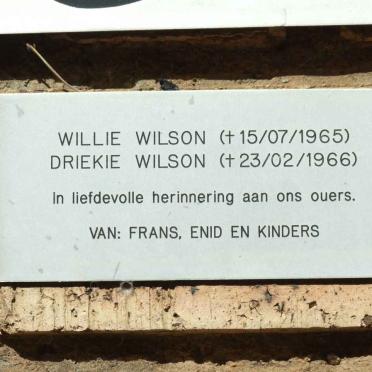 WILSON Willie -1965 &amp; Driekie -1966
