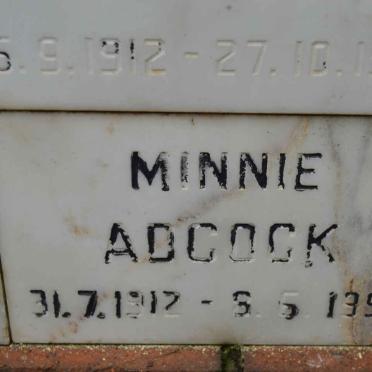 ADCOCK Minnie 1912-1992
