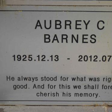 BARNES Aubrey C. 1925-2012
