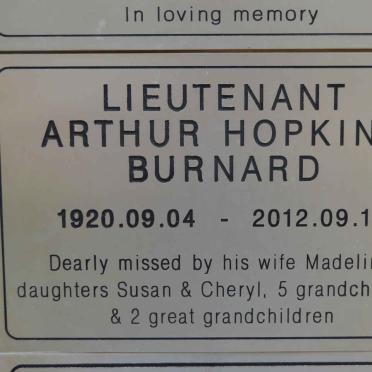 BURNARD Arthur Hopkins 1920-2012