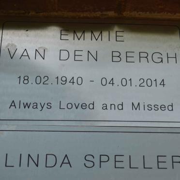 BERGH Emmie, van den 1940-2014