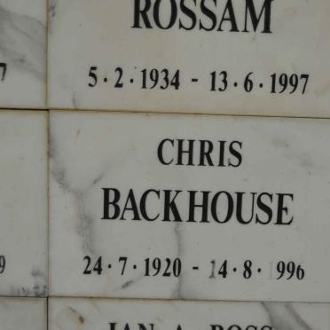 BACKHOUSE Chris 1920-1996