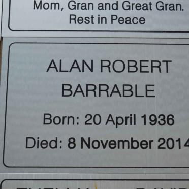 BARRABLE Alan Robert 1936-2014