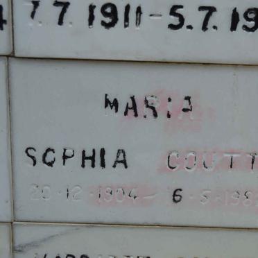COUTTS Maria Sophia 1904-1982