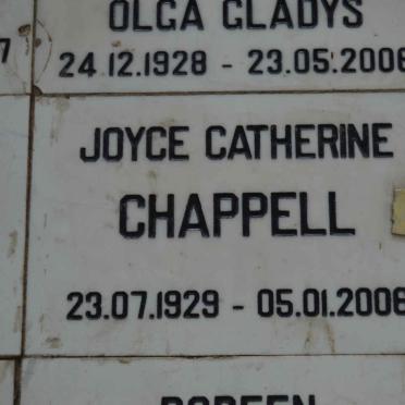 CHAPPELL Joyce Catherine 1929-2006