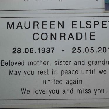 CONRADIE Maureen Elspeth 1937-2014
