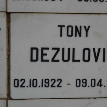 DEZULOVIC Tony 1922-2002