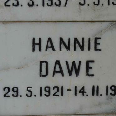 DAWE Hannie 1921-1990