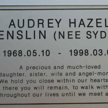 ENSLIN Aubrey Hazel nee SYDIE 1968-1998