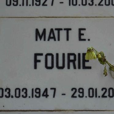 FOURIE Matt E. 1947-2009