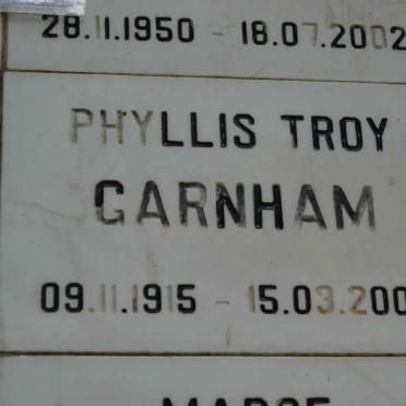 GARNHAM Phyllis Troy 1915-2003