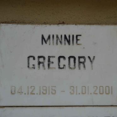 GREGORY Minnie 1915-2001