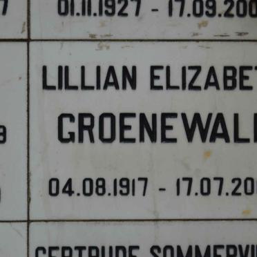 GROENEWALD Lillian Elizabeth 1917-2007