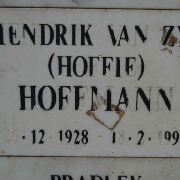 HOFFMAN Hendrik Van Zyl 1928-1997