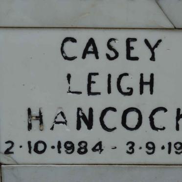 HANCOCK Casey Leigh 1984-1985