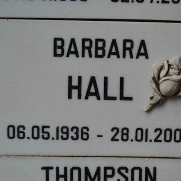 HALL Barbara 1936-2002