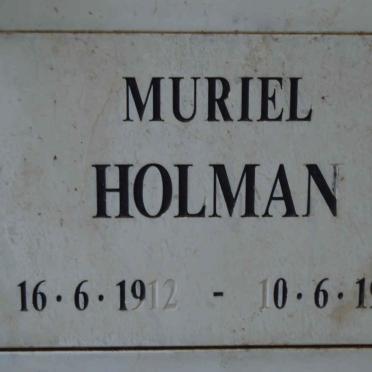 HOLMAN Muriel 1912-1996