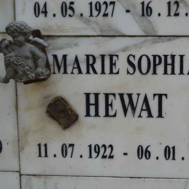 HEWAT Marie Sophia 1922-2001