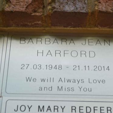 HARFORD Barbara Jean 1948-2014