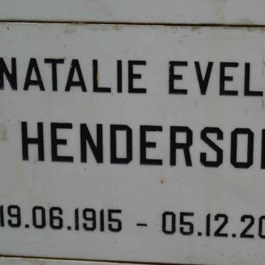HENDERSON Natalie Evelyn 1915-2002