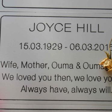 HILL Joyce 1929-2016