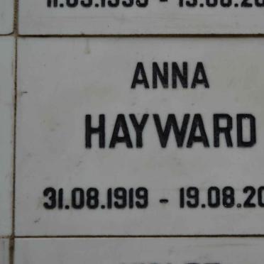 HAYWARD Anna 1919-2008