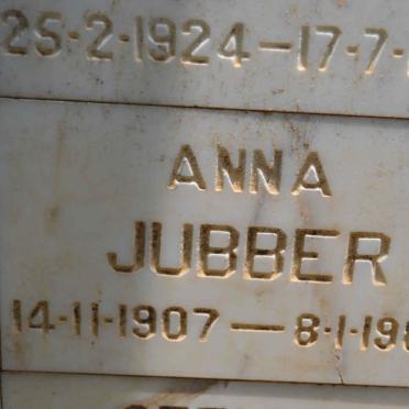 JUBBER Anna 1907-1989