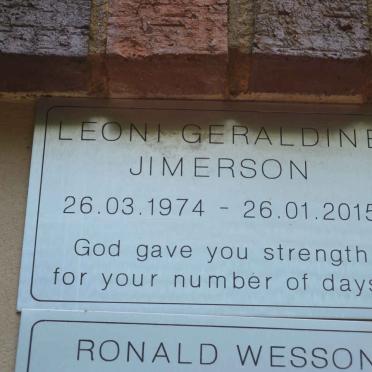 JIMERSON Leoni Geraldine 1974-2015