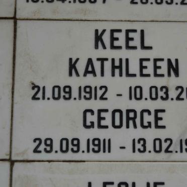 KEEL George 1911-1977 &amp; Kathleen 1912-2005